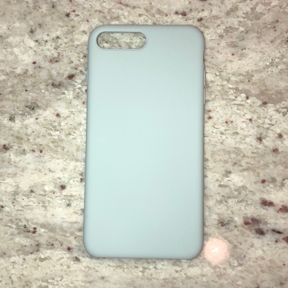Light blue silicone matte iPhone 7+ or 8+ case